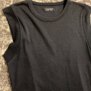 VINTAGE ESPRIT RIBBED SHIFT DRESS, XS